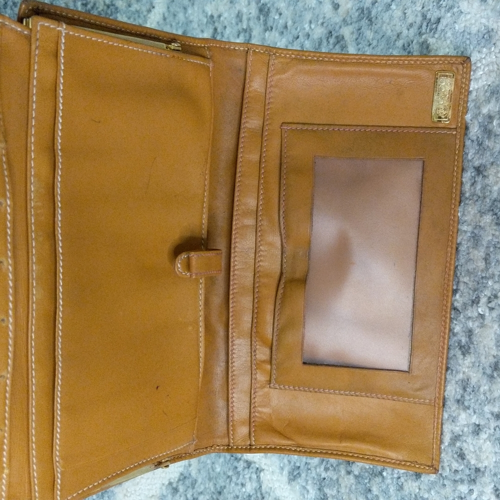 Gucci Beige Canvas Continental Wallet with Brown Leather Trim and Gold Hardware - Picture 14 of 16